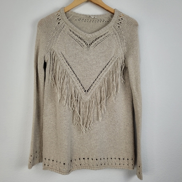 Show Me Your MuMu Frances mellow fringe boho pullover sweater - Picture 2 of 12